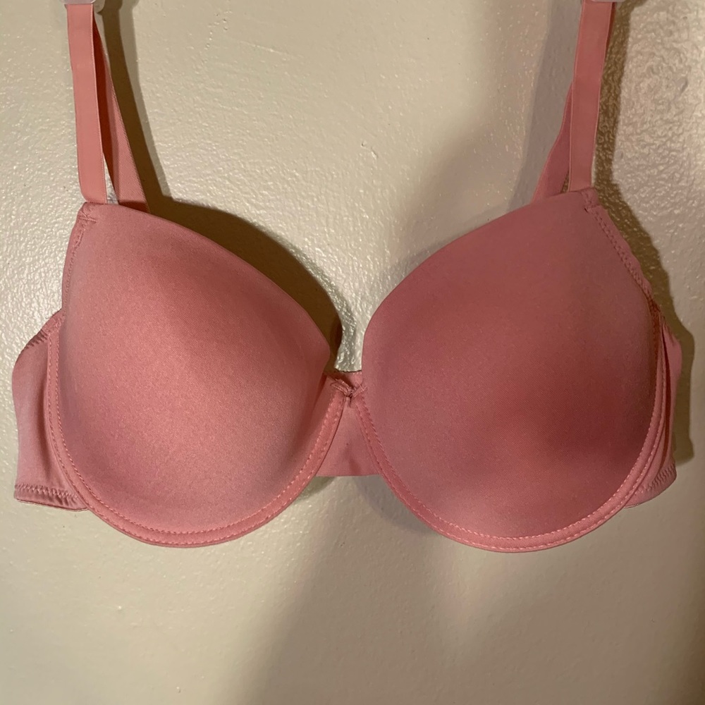 Pink wired bra